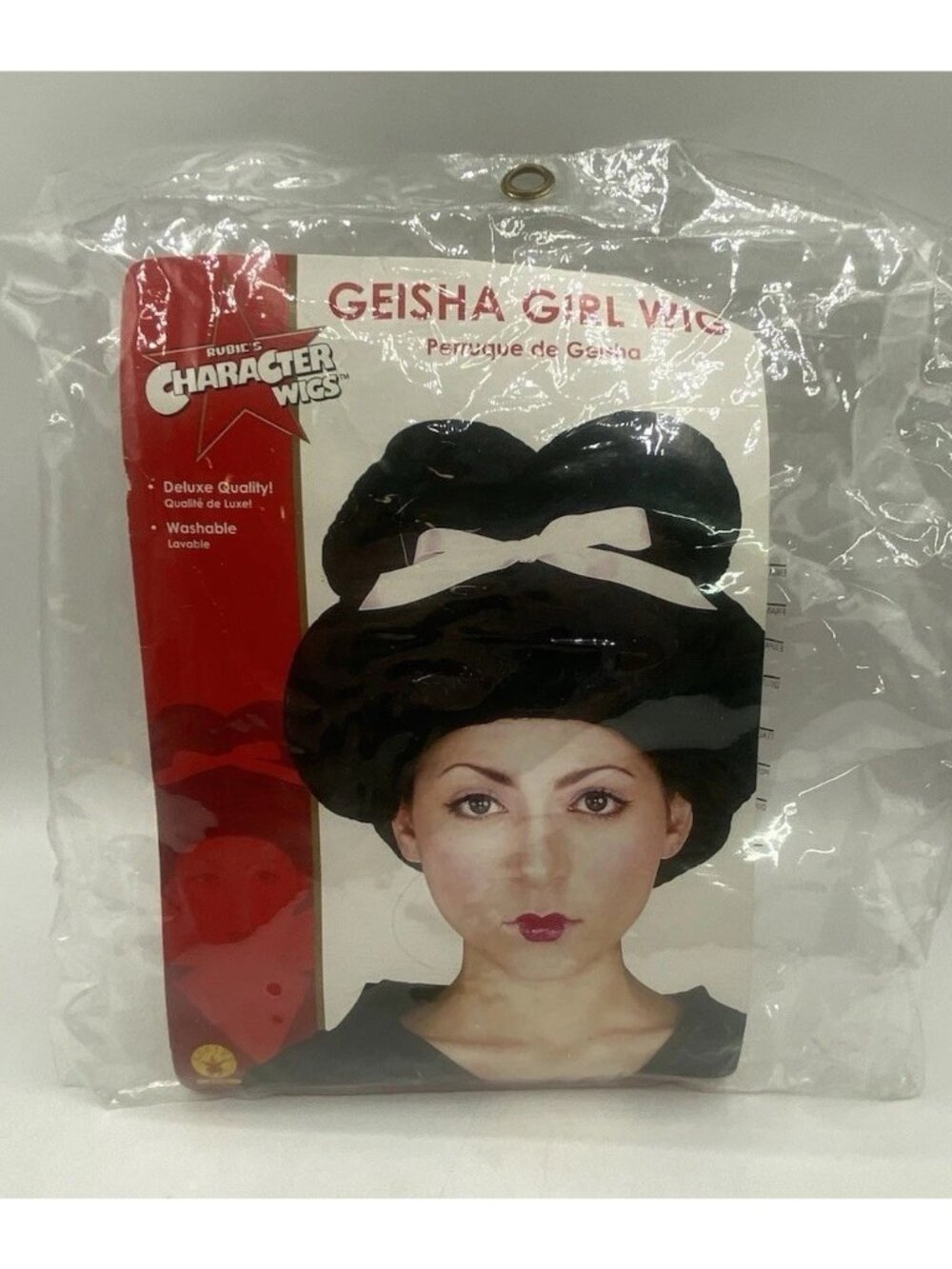 Rubies Geisha Girl Wig Black Hair Halloween Costume w/ Hair Pin Cosplay Theatre - Picture 13 of 16